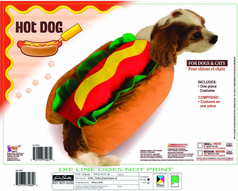 Rubies Hot Dog Pet Costume for Dogs or Cats, Medium - Image 2